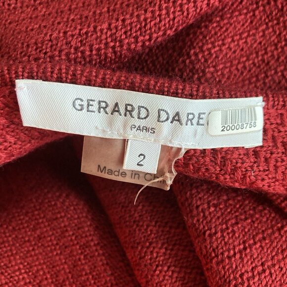 Gerard Darel Paris Luxe Wool Blend Lagenlook Button Detail Sweater 2 Fits 42” - Picture 8 of 10